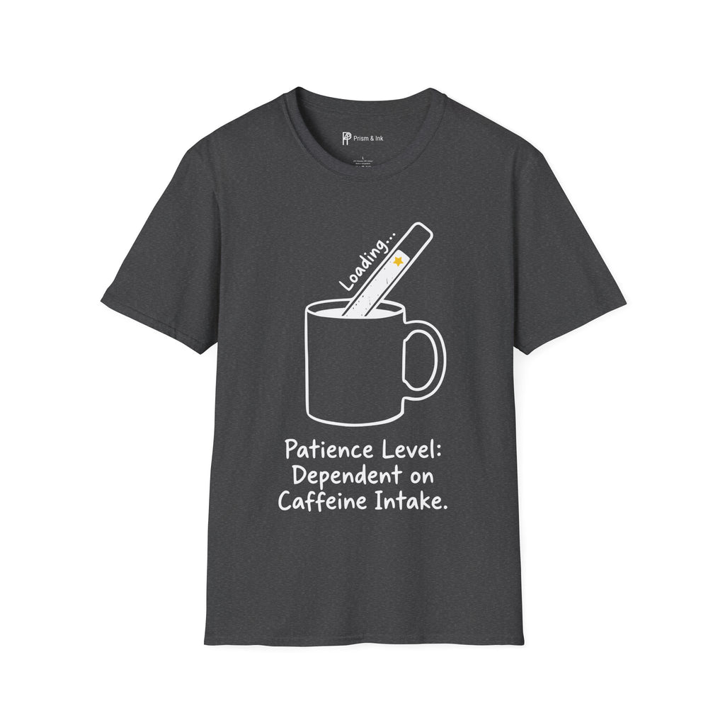 Caffeine Intake T-Shirt — Loading Progress Bar and Mug Graph