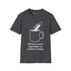Caffeine Intake T-Shirt — Loading Progress Bar and Mug Graph