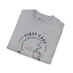 First Cast First Pour Fishing Coffee T-Shirt
