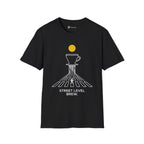 Street Level Brew T-Shirt — Pour-Over Dripper and Crosswalk Silhouette