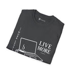 Work Less Live More Laptop T-Shirt