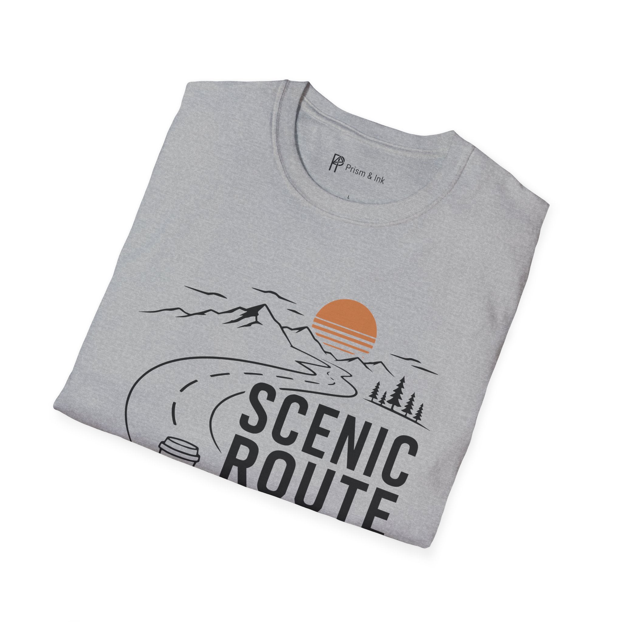 Scenic Route No Small Talk Coffee Roadtrip T-Shirt