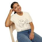 Best Friend Best Brew Minimalist Dog & Coffee Line Art T-Shirt