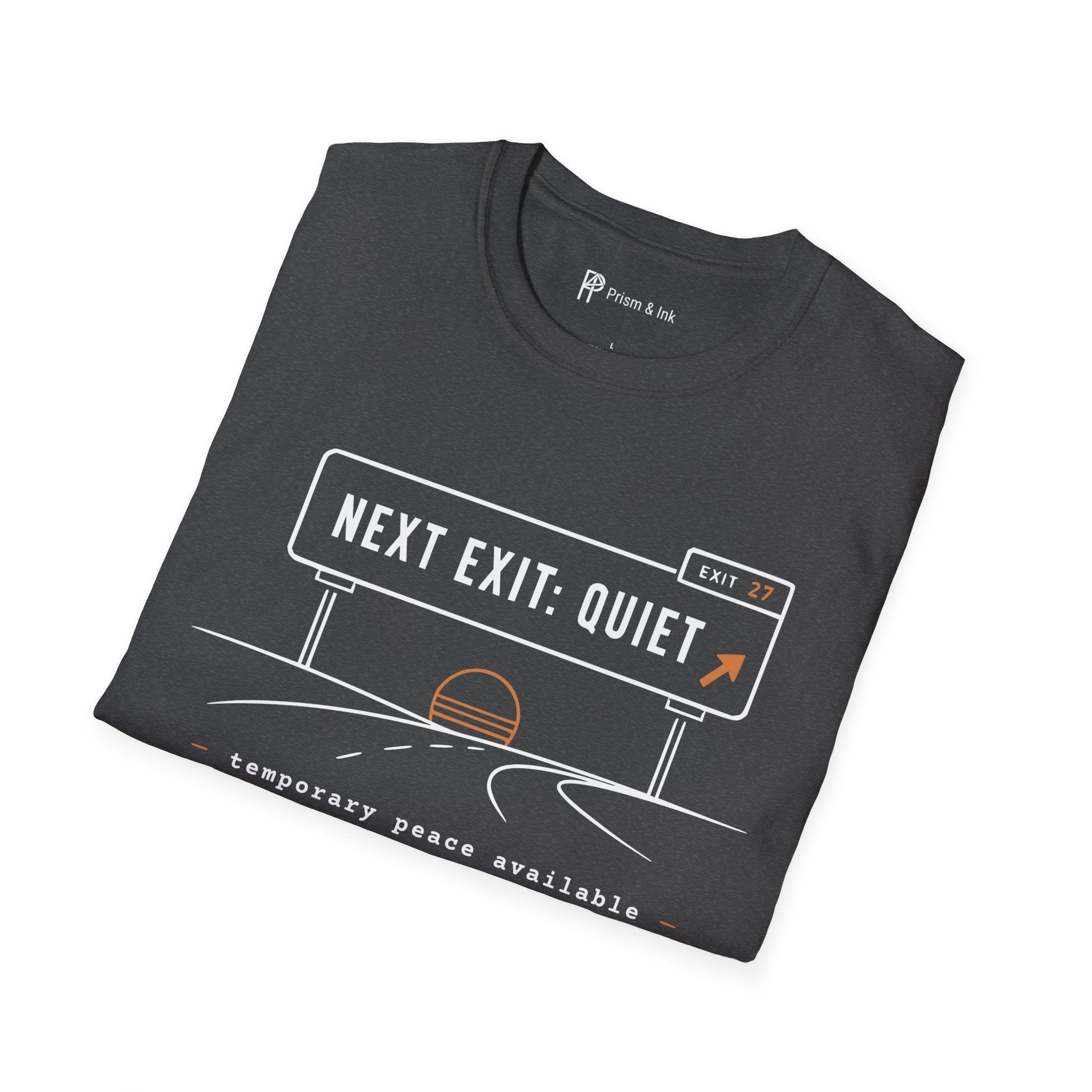 Next Exit Quiet Minimalist Road Trip T-Shirt
