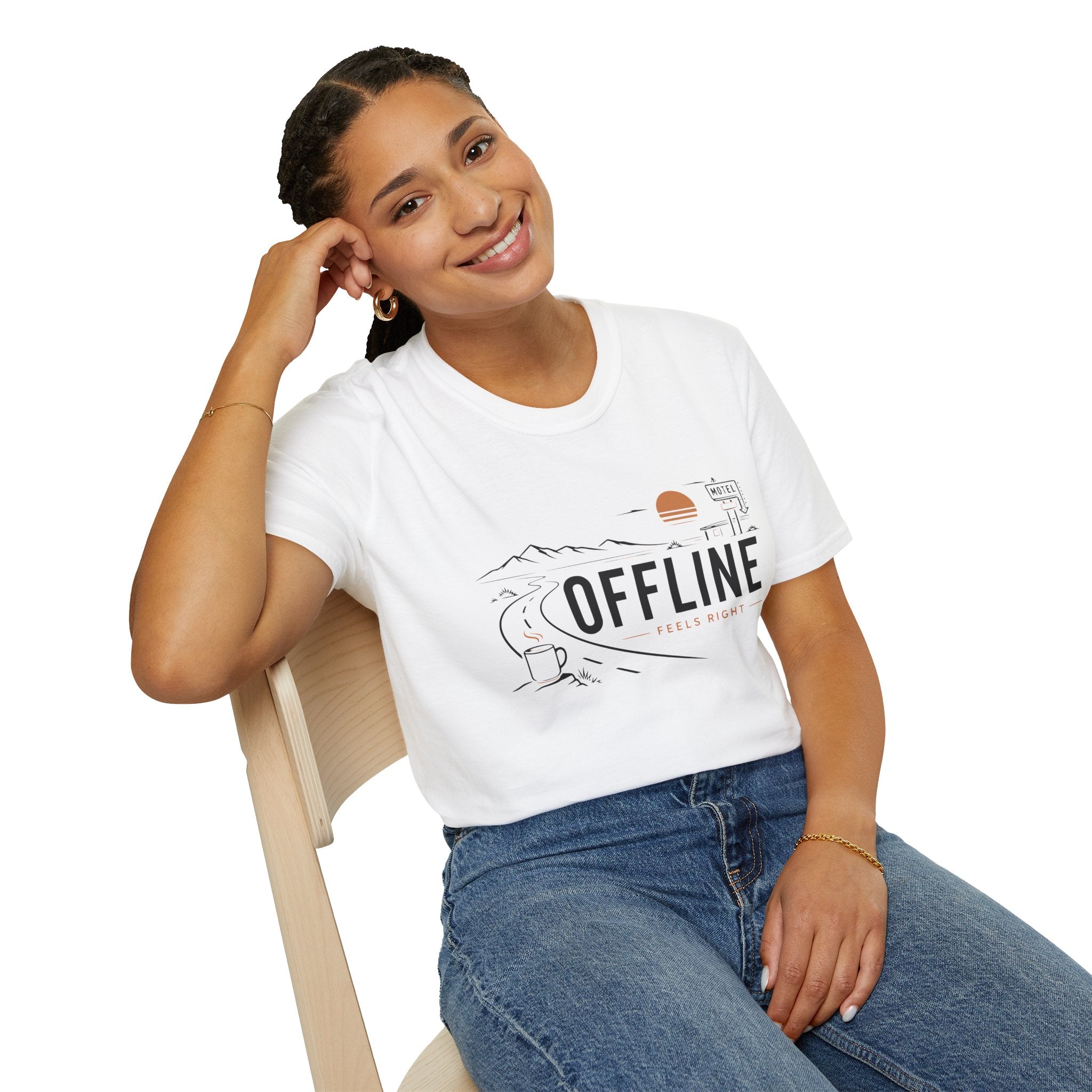 Offline Feels Right Roadtrip Coffee T-Shirt