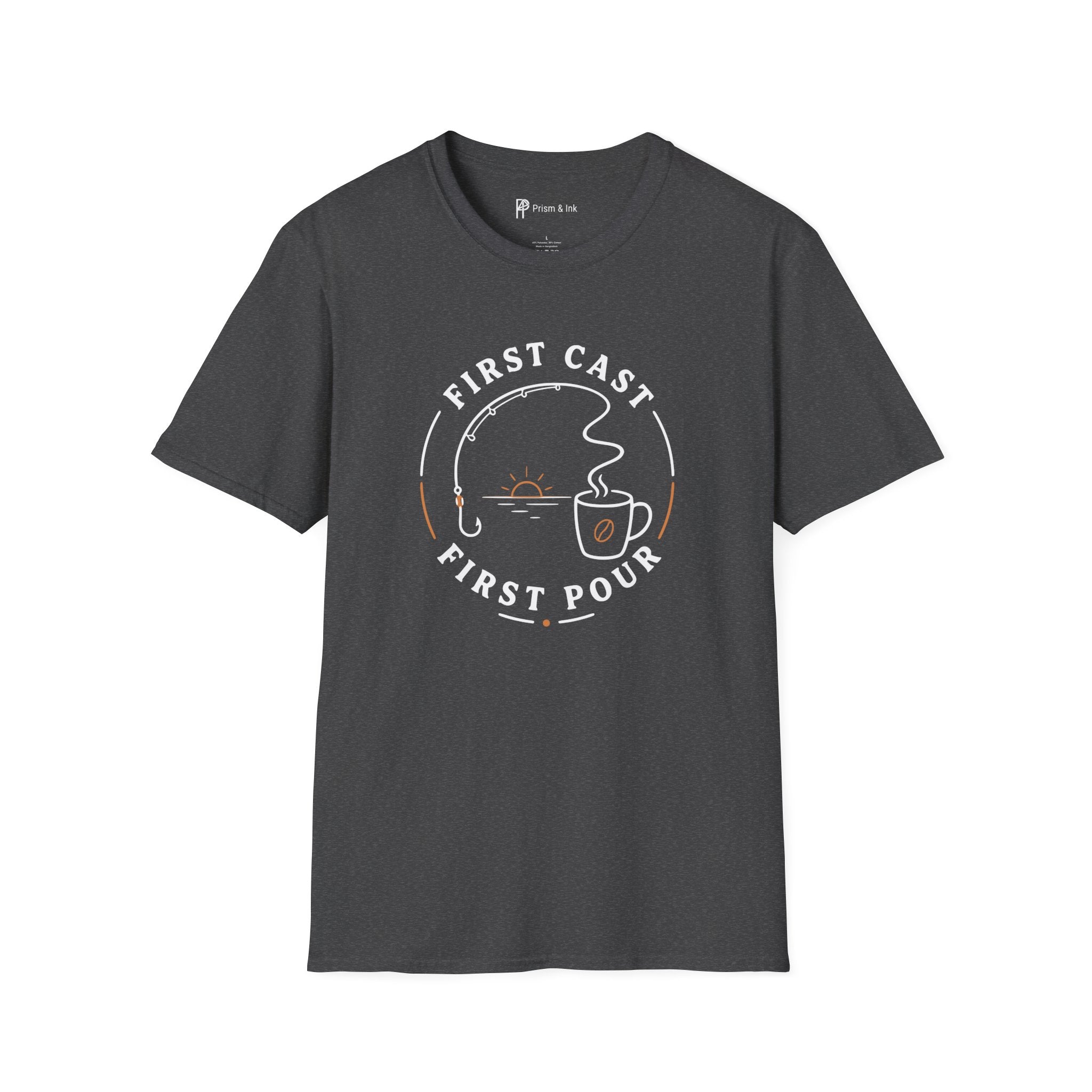 First Cast First Pour Fishing Coffee T-Shirt