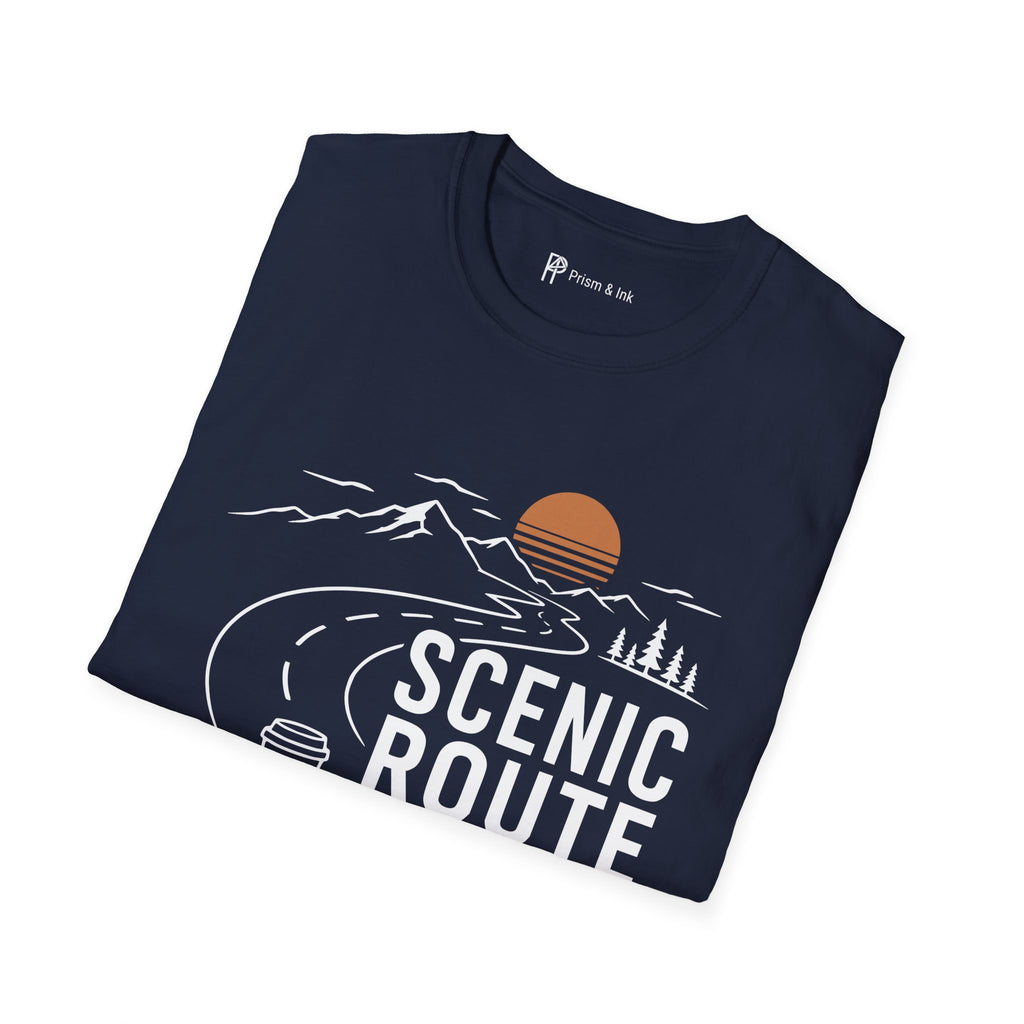 Scenic Route No Small Talk Coffee Roadtrip T-Shirt
