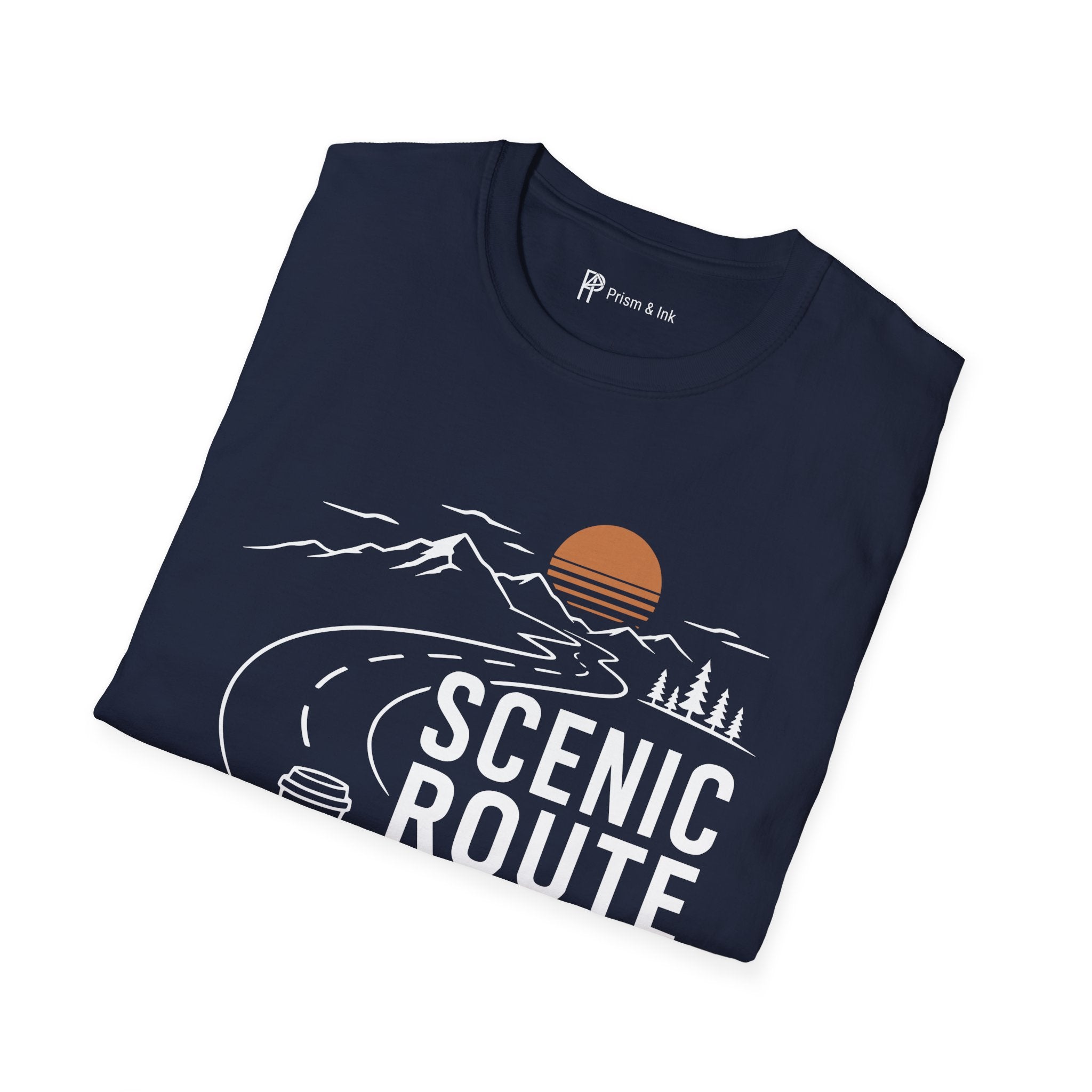 Scenic Route No Small Talk Coffee Roadtrip T-Shirt