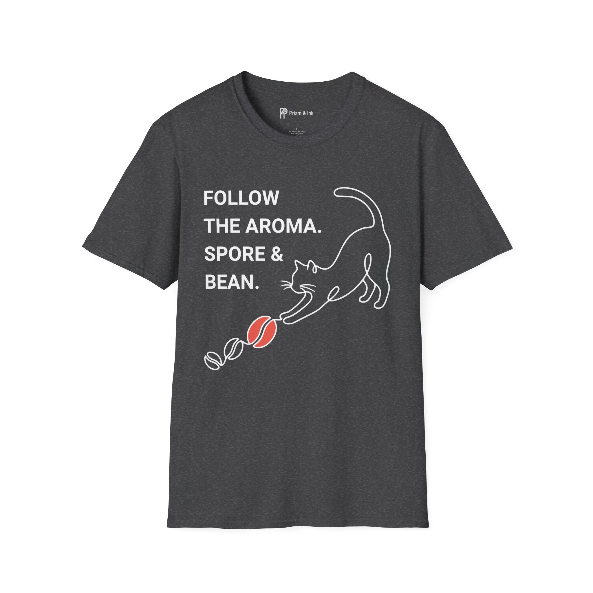 Follow the Aroma Cat Coffee T-Shirt