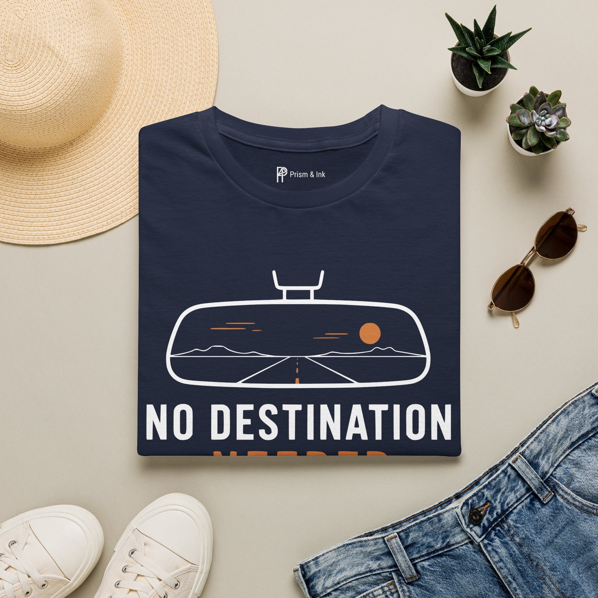 No Destination Needed Road Trip Minimalist T-Shirt