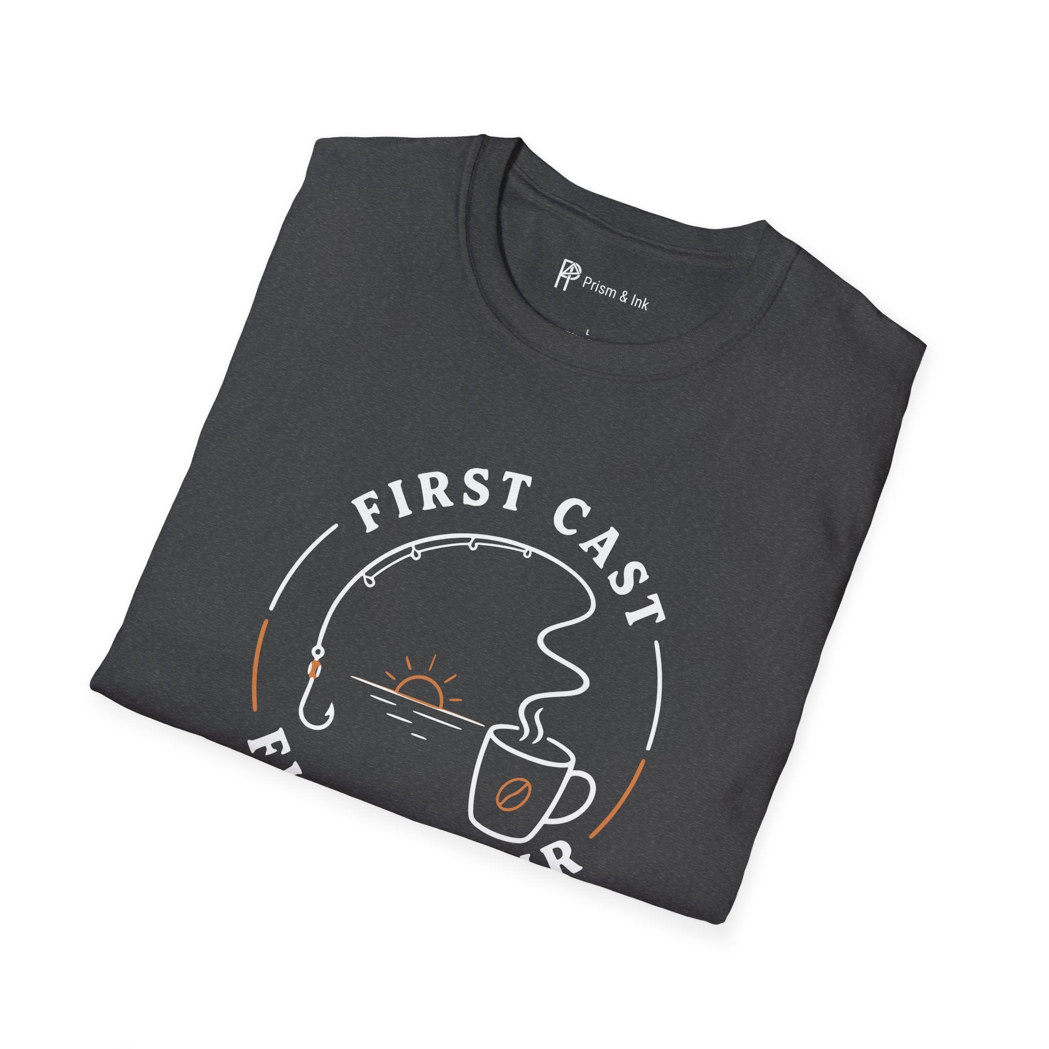 First Cast First Pour Fishing Coffee T-Shirt
