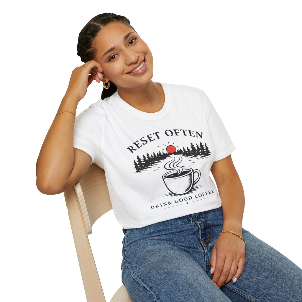 Reset Often Coffee T-Shirt