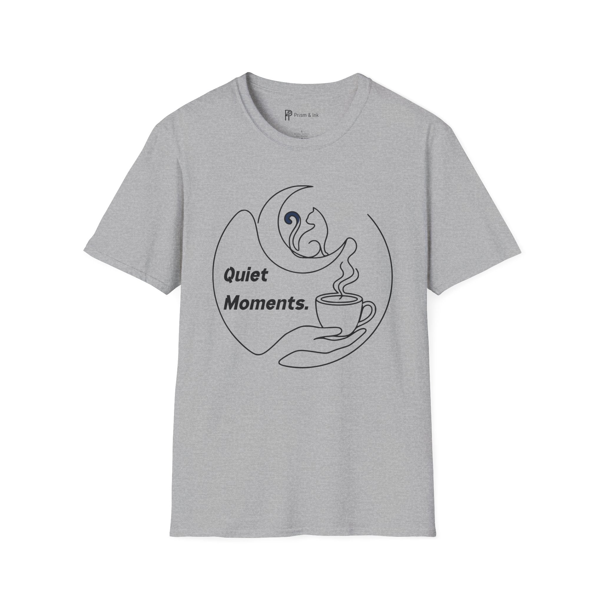 Quiet Moments Cat & Moon Coffee T-Shirt