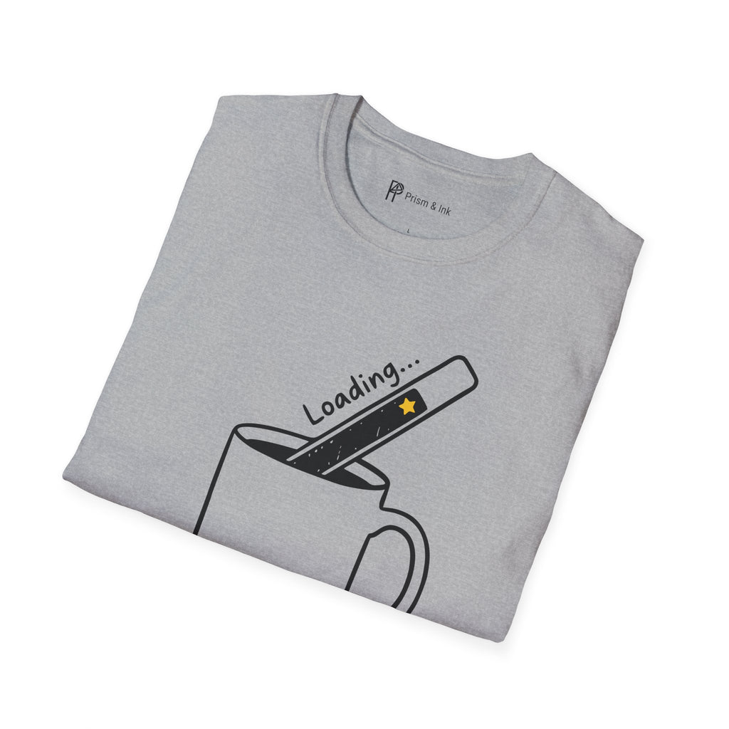 Caffeine Intake T-Shirt — Loading Progress Bar and Mug Graph