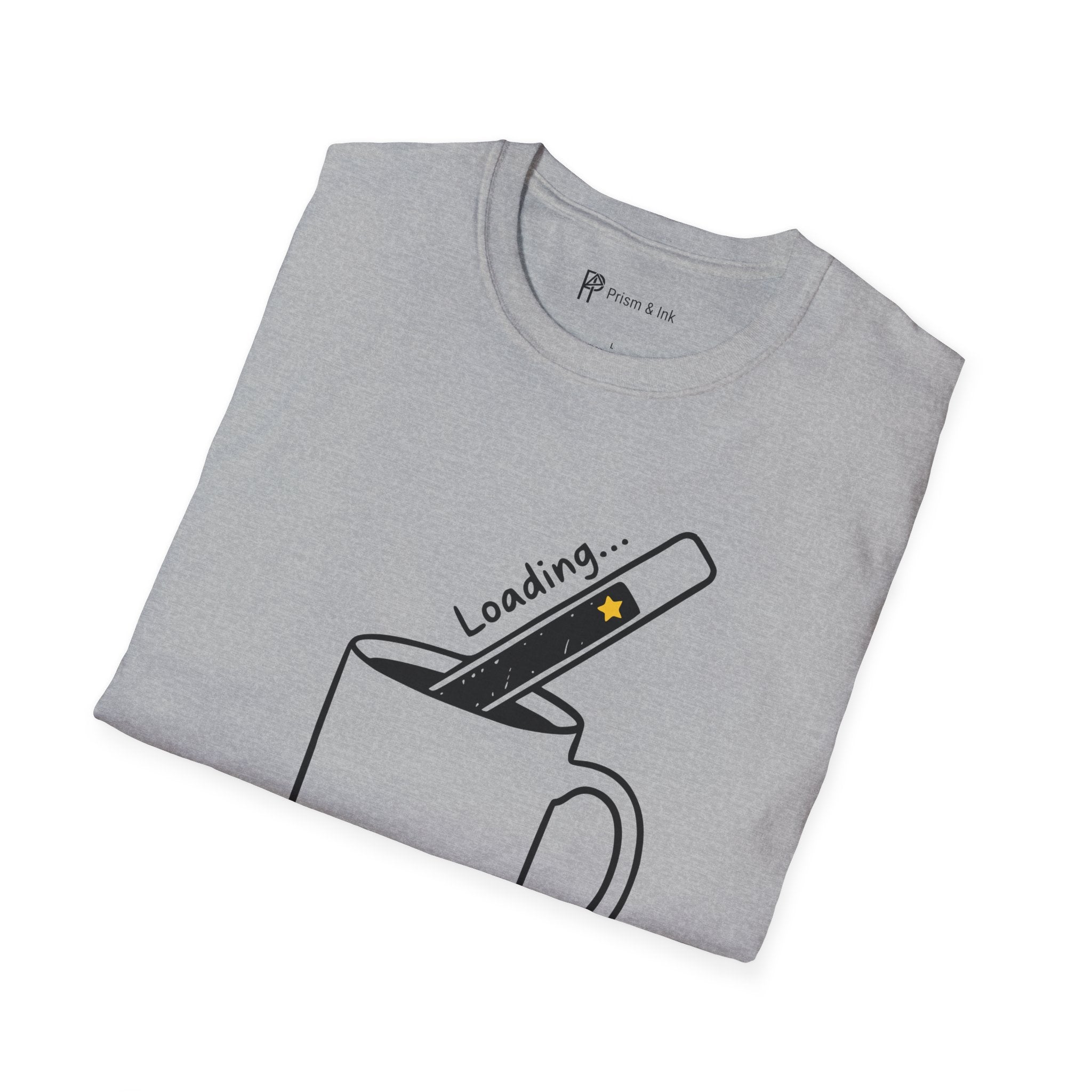 Caffeine Intake T-Shirt — Loading Progress Bar and Mug Graph