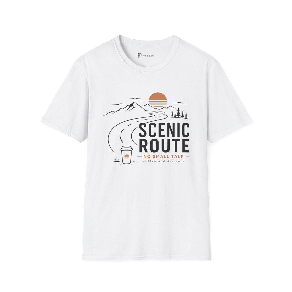 Scenic Route No Small Talk Coffee Roadtrip T-Shirt