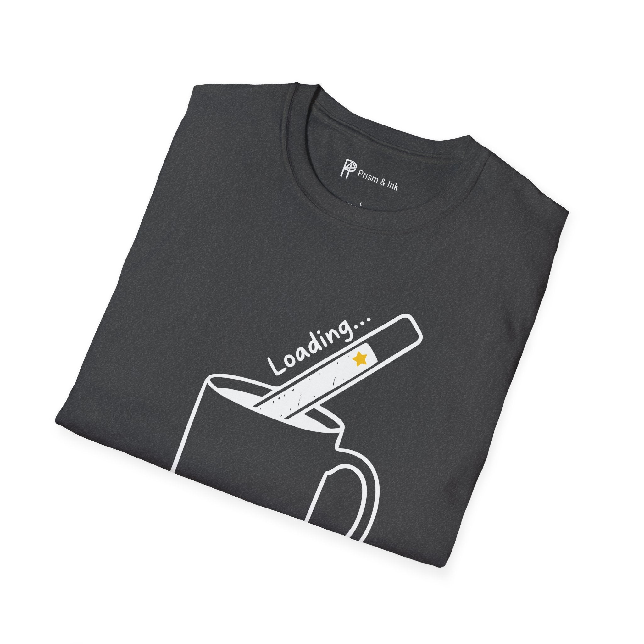 Caffeine Intake T-Shirt — Loading Progress Bar and Mug Graph