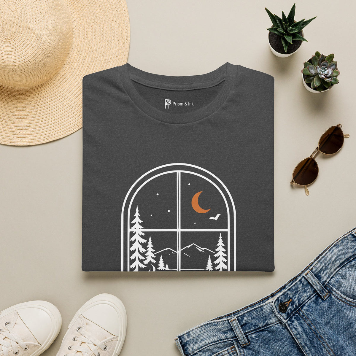 Cabin Lights Only Cat Coffee After Dark T-Shirt