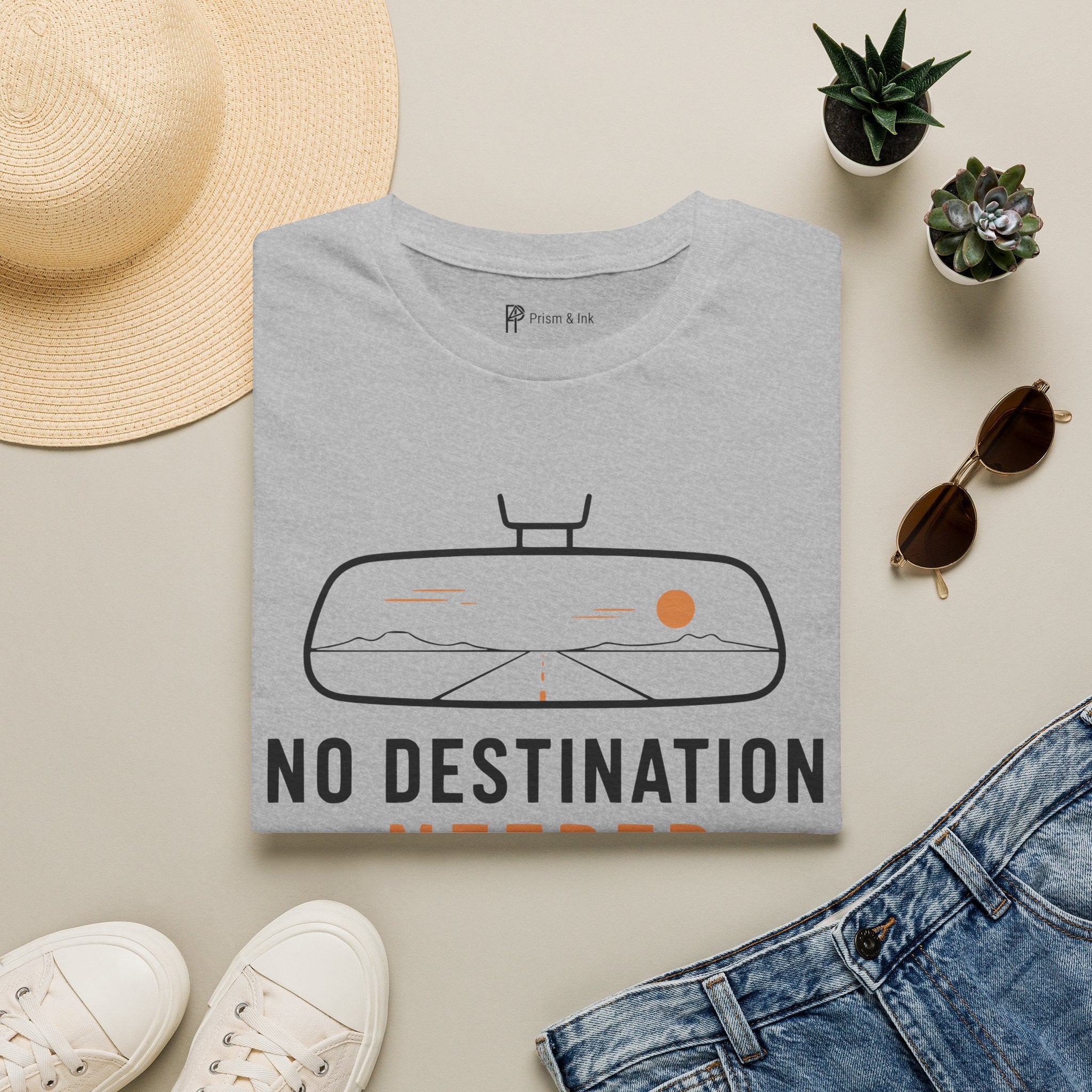 No Destination Needed Road Trip Minimalist T-Shirt