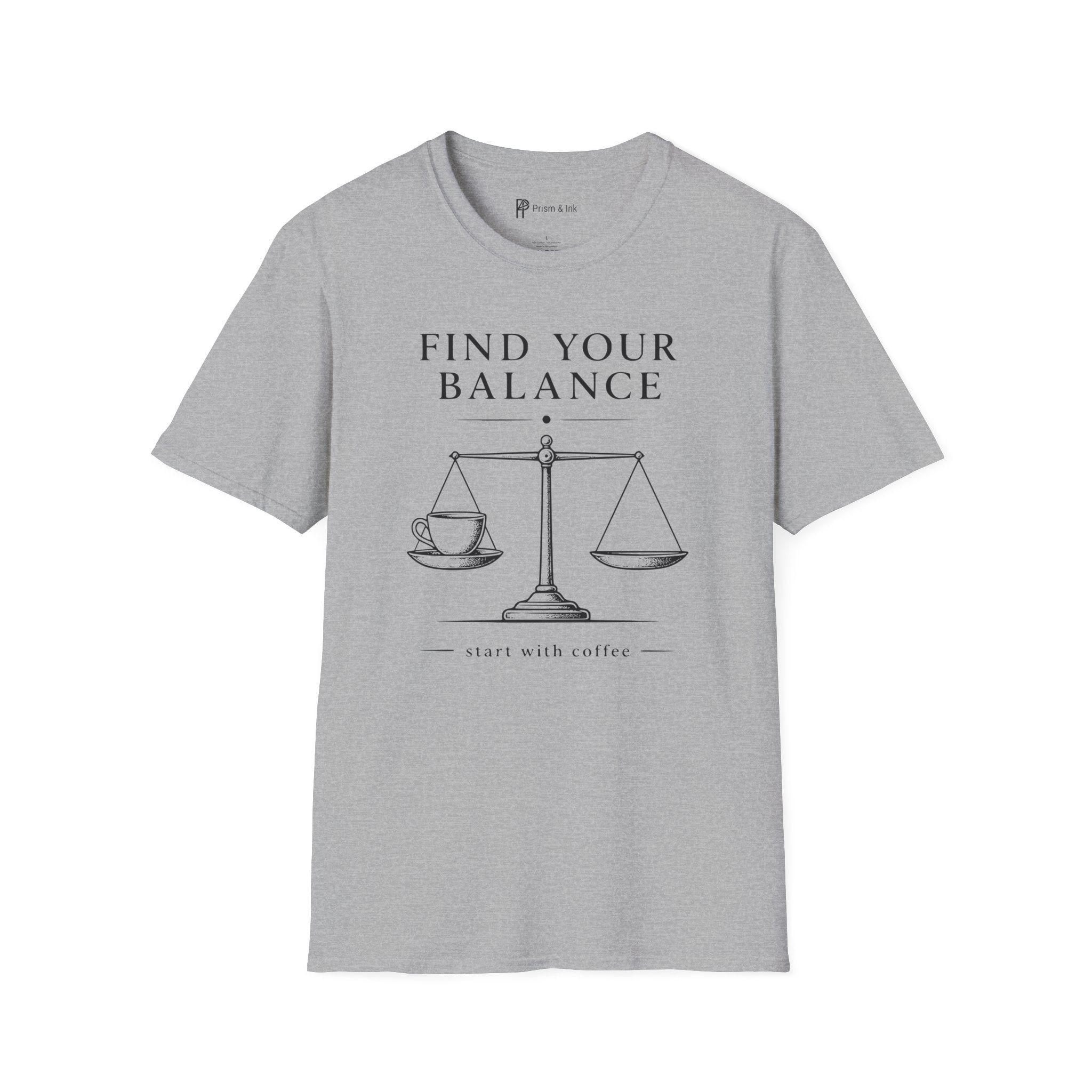 Find Your Balance Start With Coffee T-Shirt