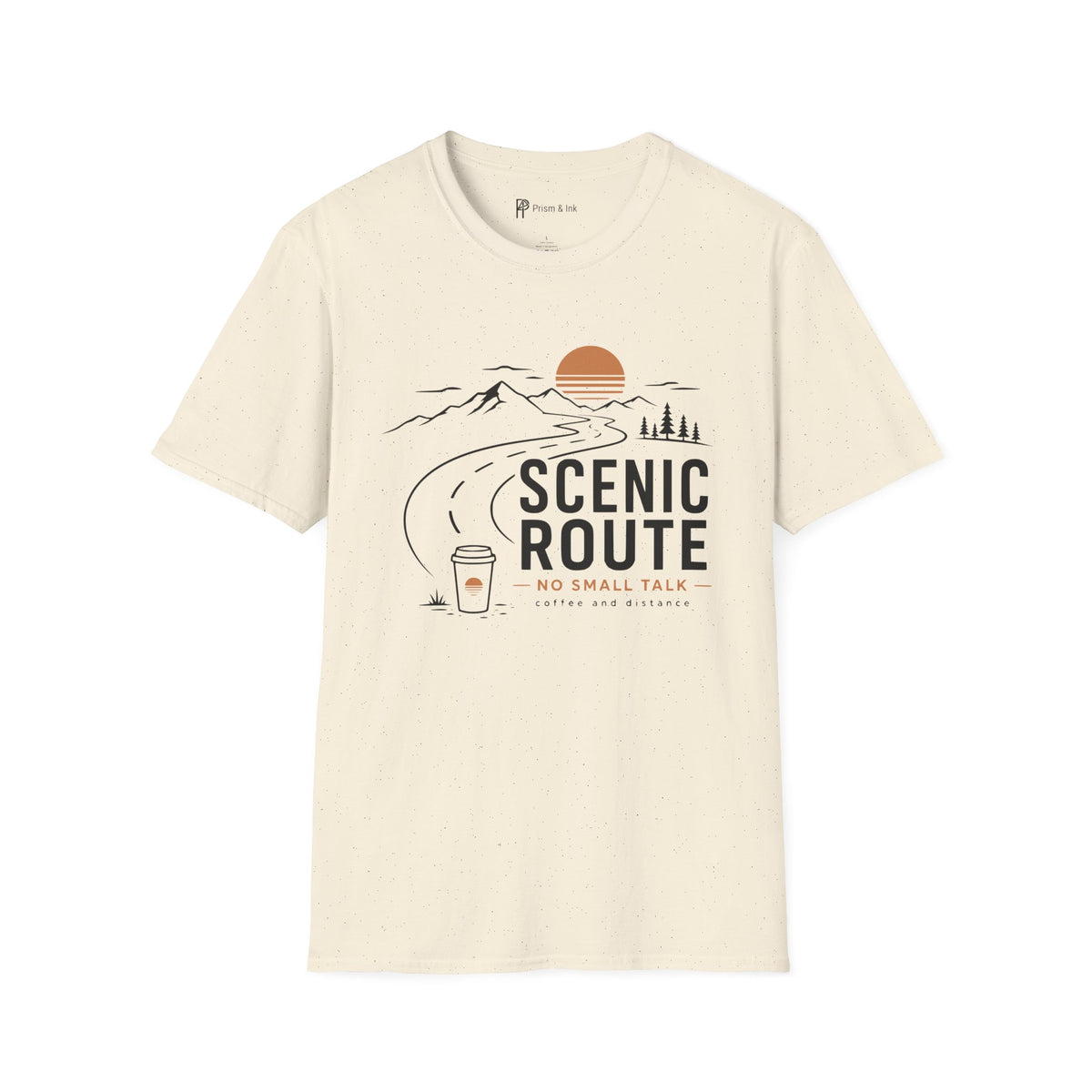 Scenic Route No Small Talk Coffee Roadtrip T-Shirt