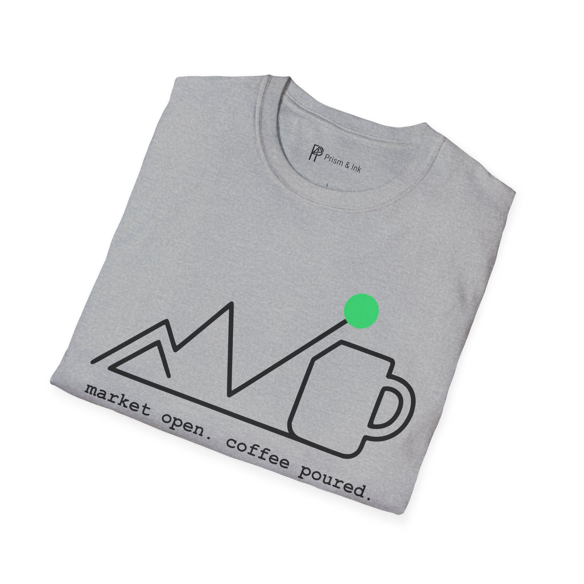 Market Open T-Shirt — Minimalist Stock Chart & Opening Bell Ritual Art