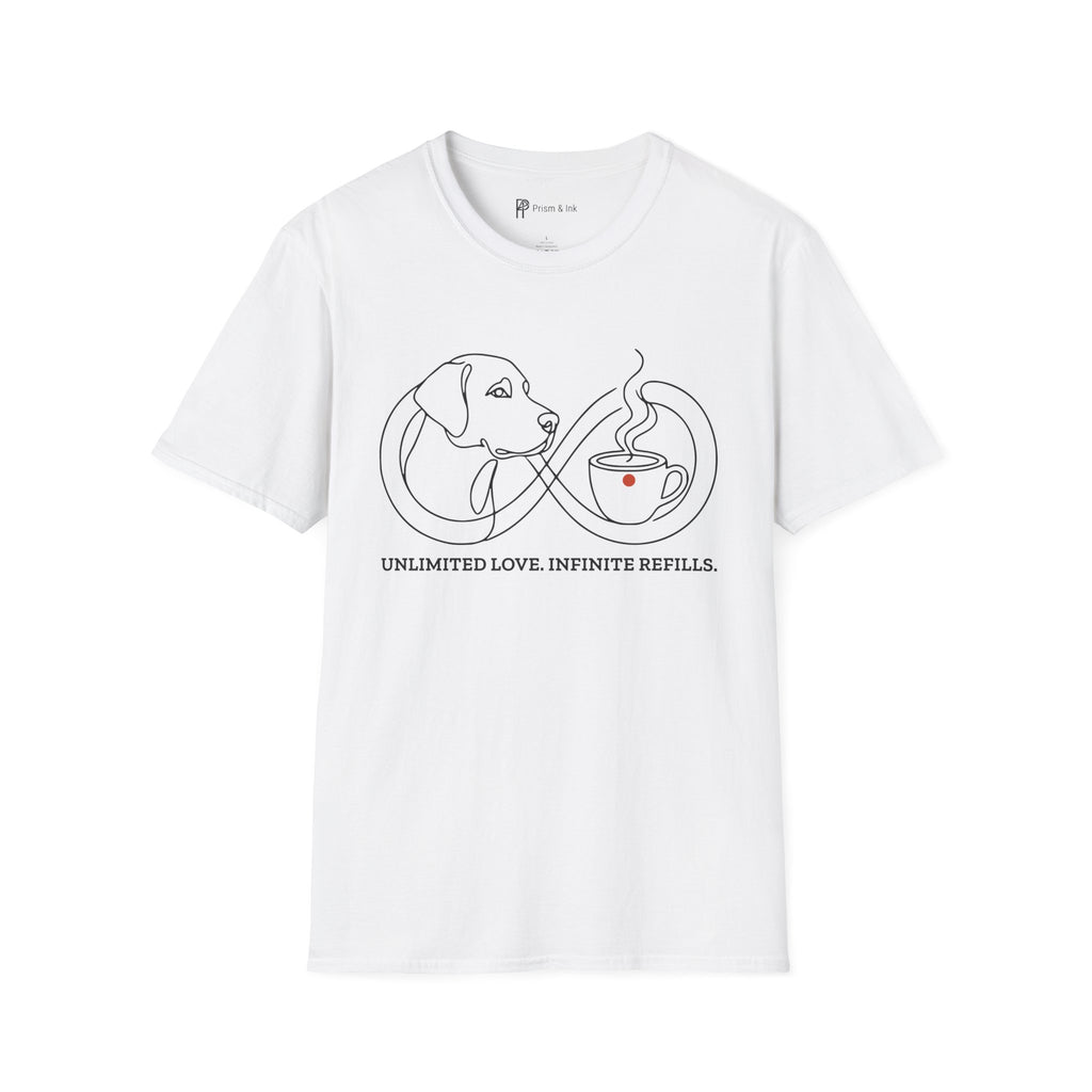 Unlimited Love Infinite Refills Dog Coffee T-Shirt