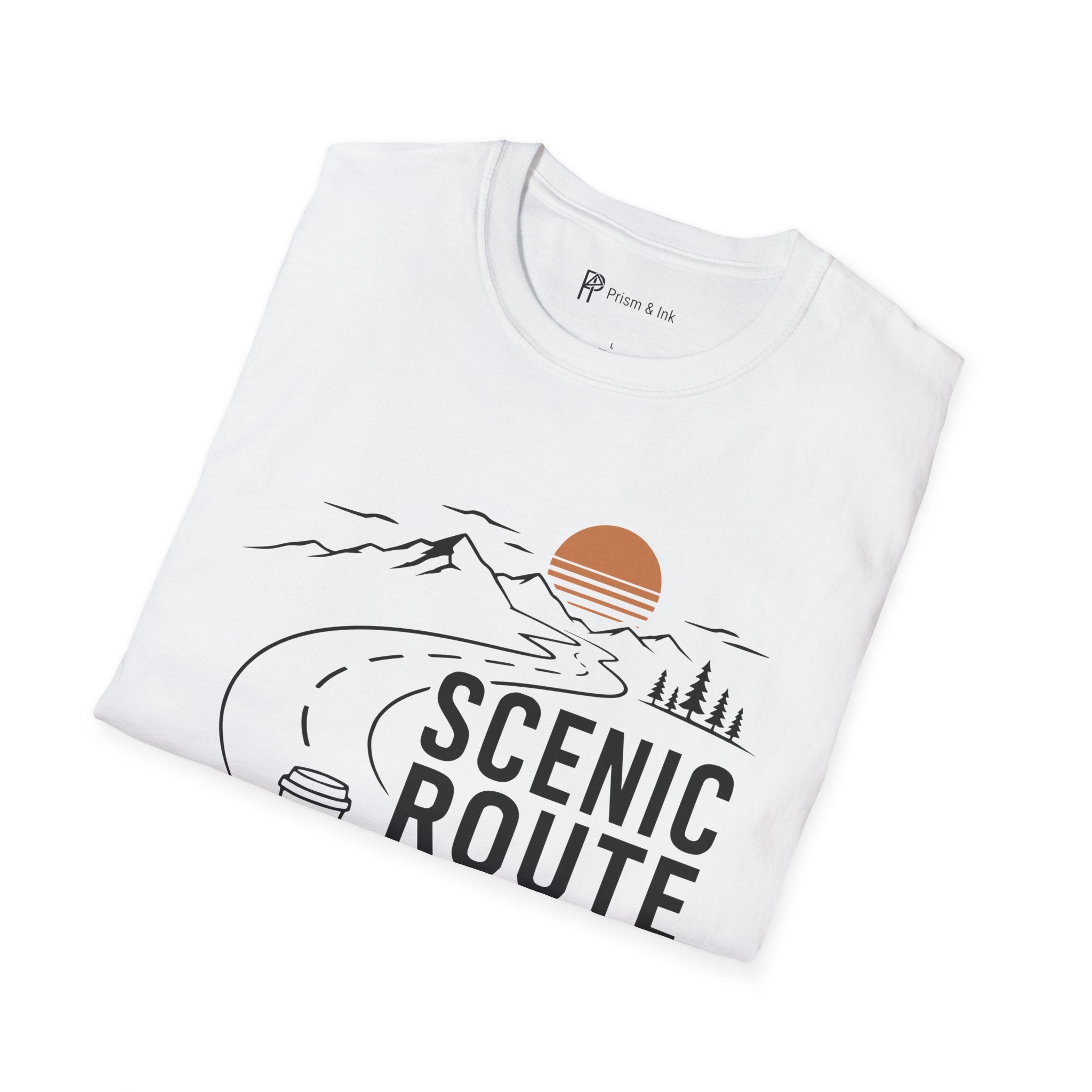 Scenic Route No Small Talk Coffee Roadtrip T-Shirt