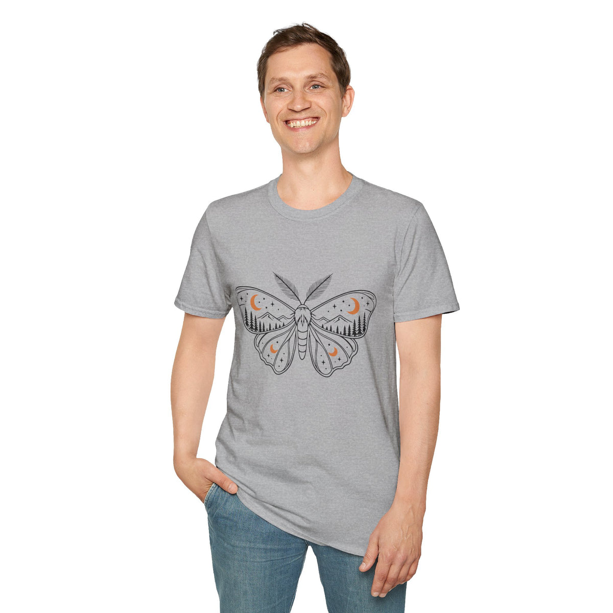 Midnight Moth Mountain Forest T-Shirt