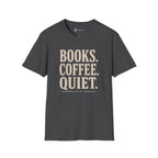 Books Coffee Quiet Minimalist Introvert T-Shirt