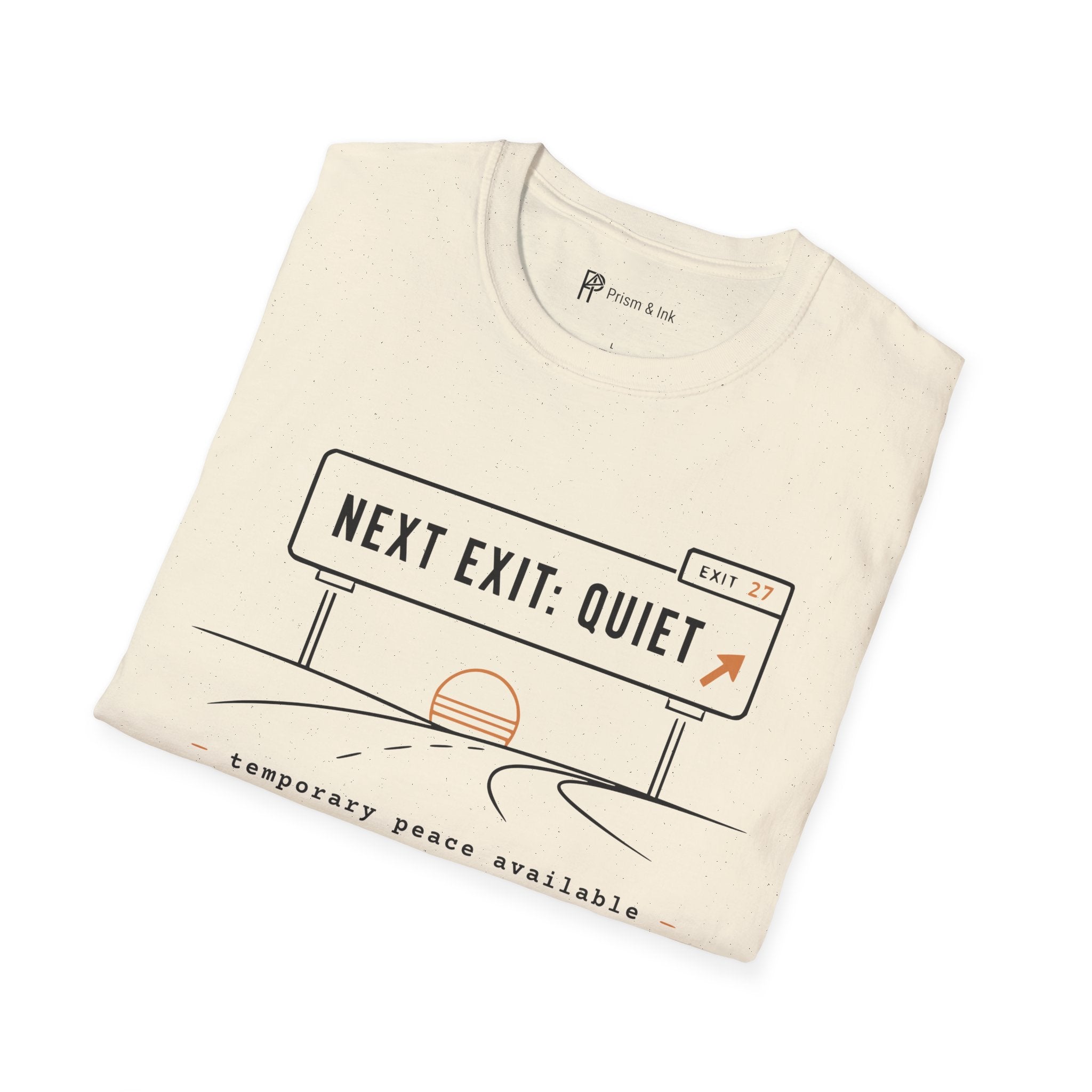 Next Exit Quiet Minimalist Road Trip T-Shirt