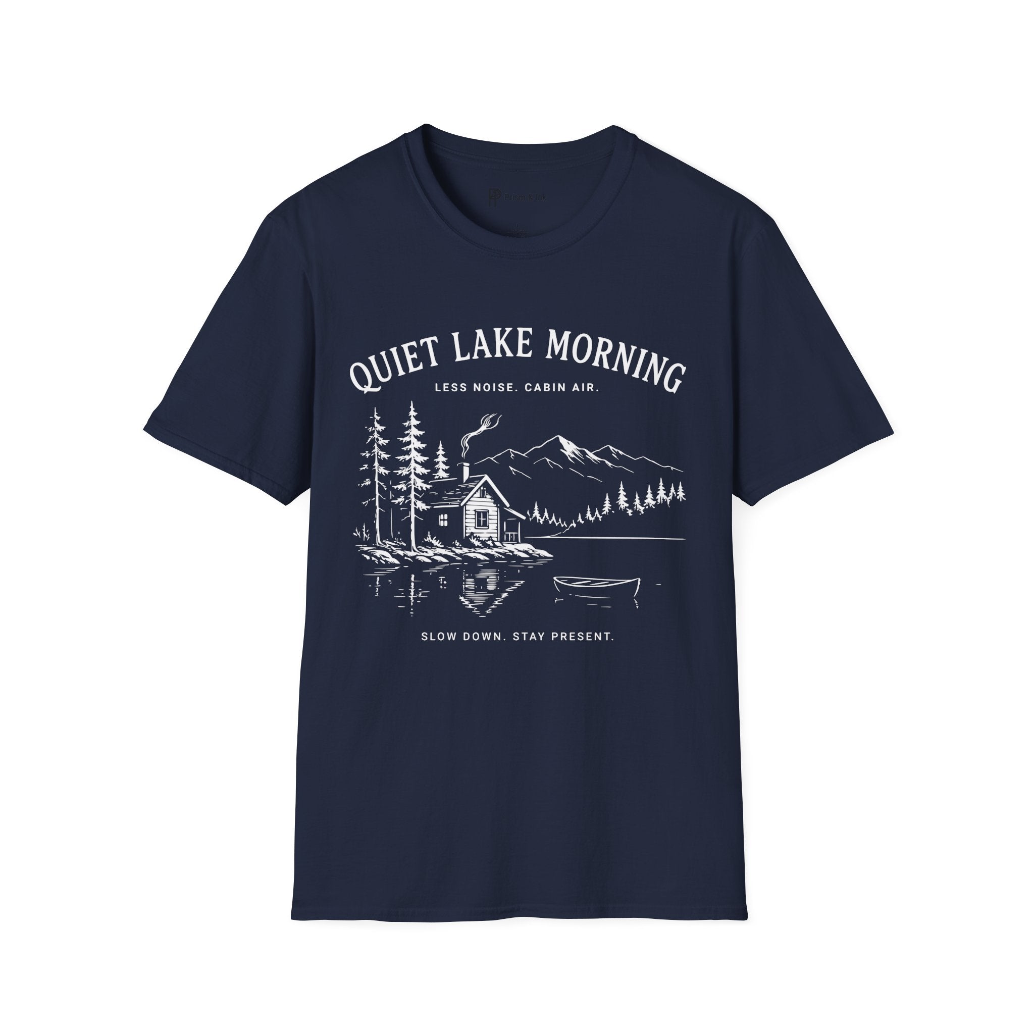 Quiet Lake Morning Cabin T-Shirt
