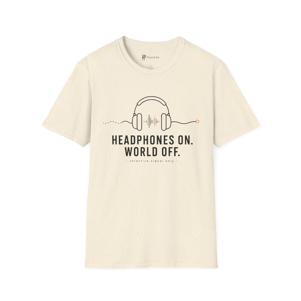 Headphones On World Off Introvert Music T-Shirt