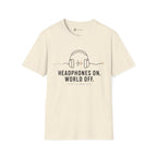 Headphones On World Off Introvert Music T-Shirt