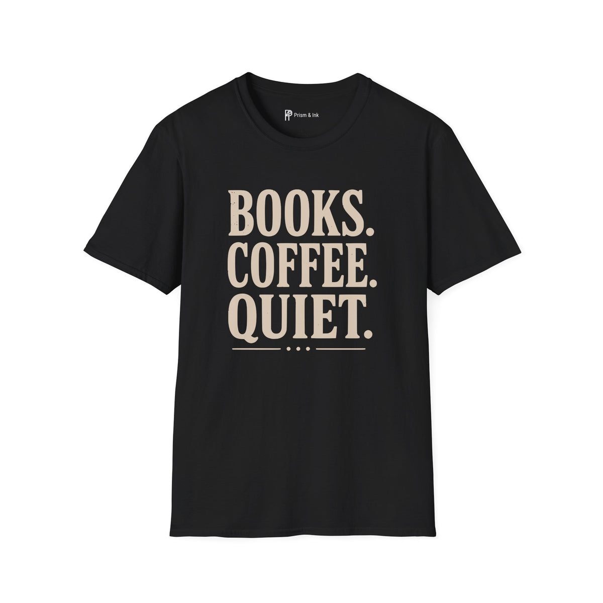 Books Coffee Quiet Minimalist Introvert T-Shirt