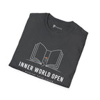 Inner World Open Minimalist Book Lover T-Shirt