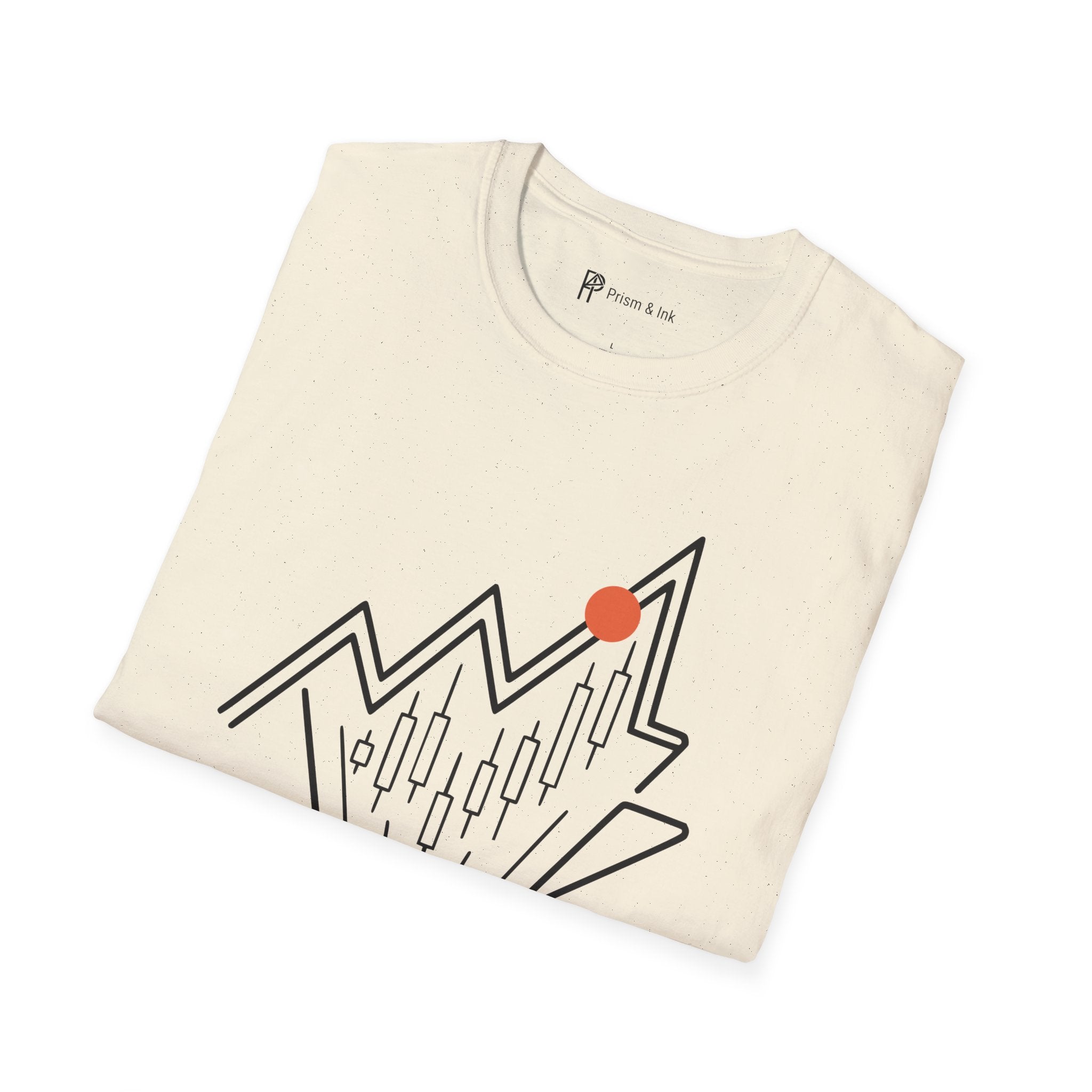 Bullish Trends Dark Blends T-Shirt — Minimalist Stock Market & Coffee Art