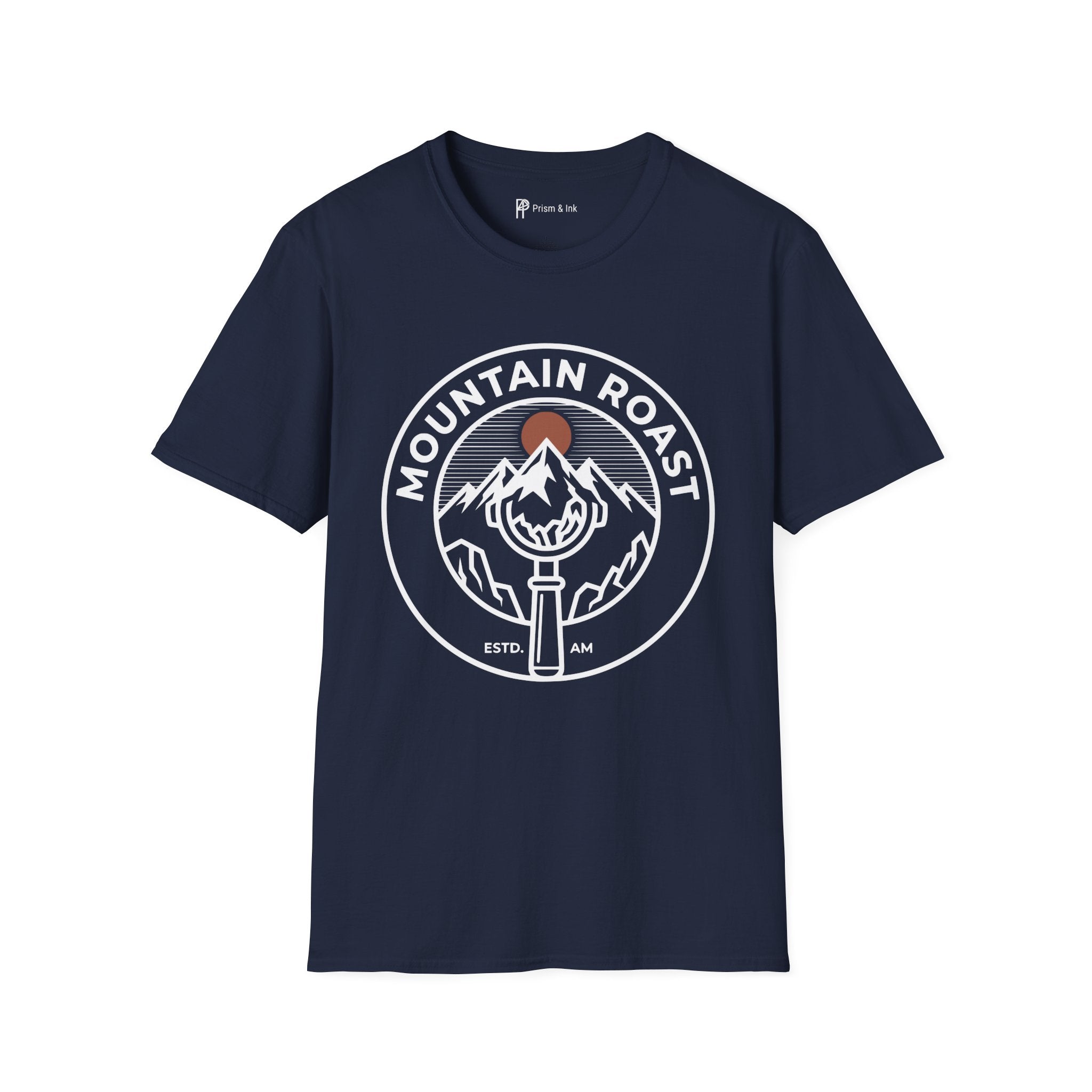 Mountain Roast T-Shirt — Portafilter and Peak Crest Graph
