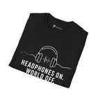 Headphones On World Off Introvert Music T-Shirt