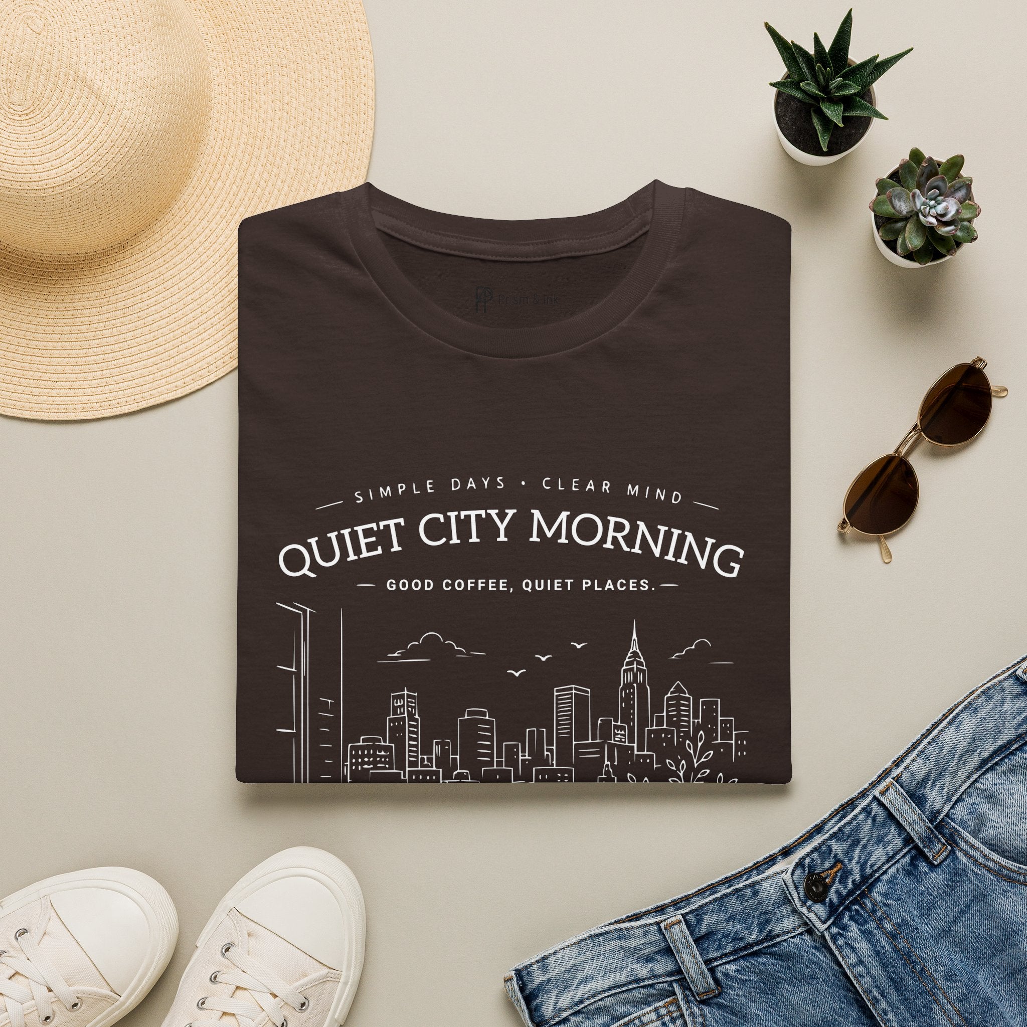 Quiet City Morning Coffee T-Shirt