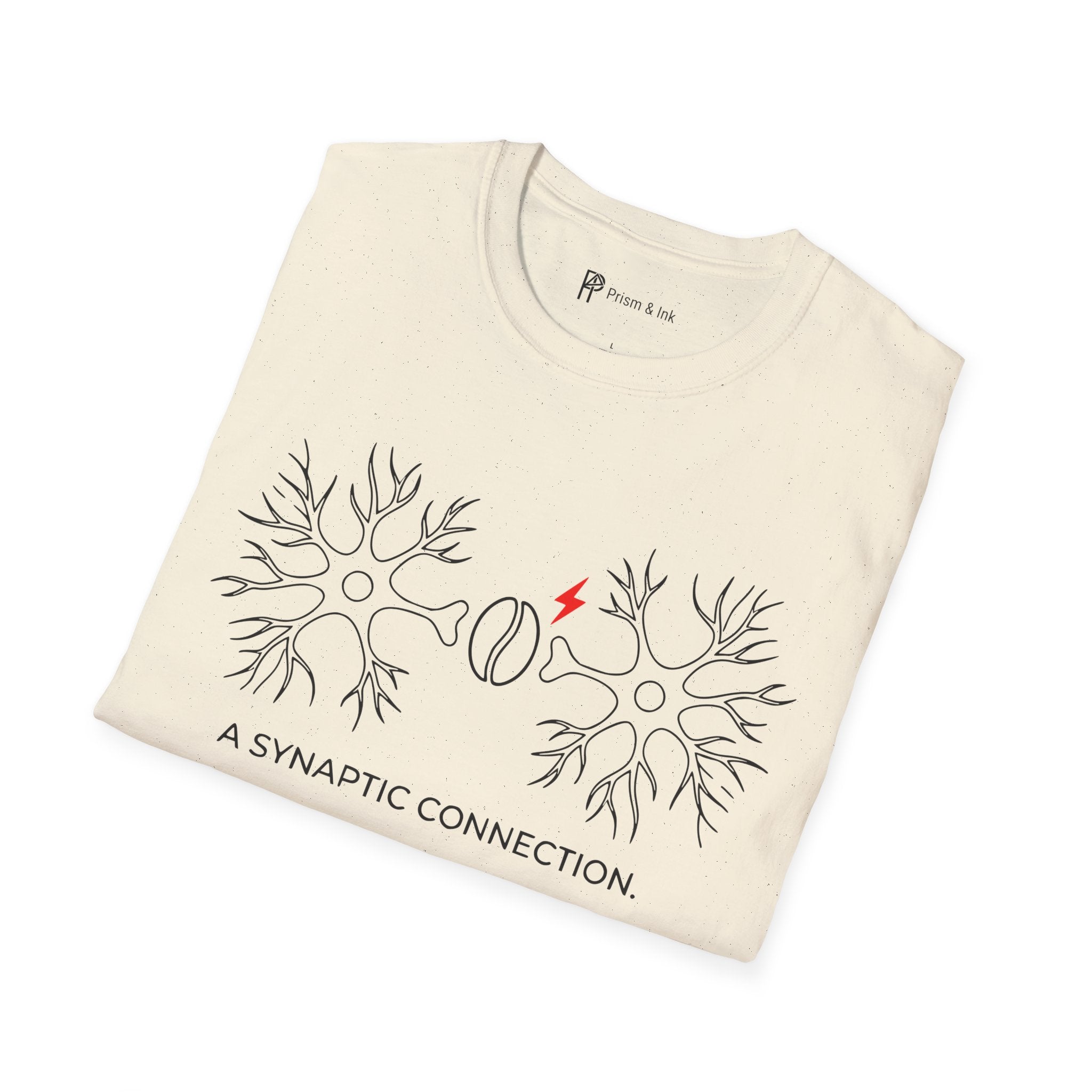 A Synaptic Connection T-Shirt — Neuroscience & Coffee Bean Brain Science Art