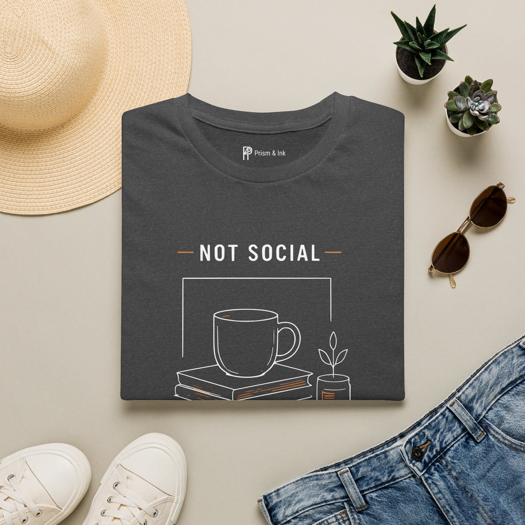 Not Social Just Selective Coffee Reading T-Shirt