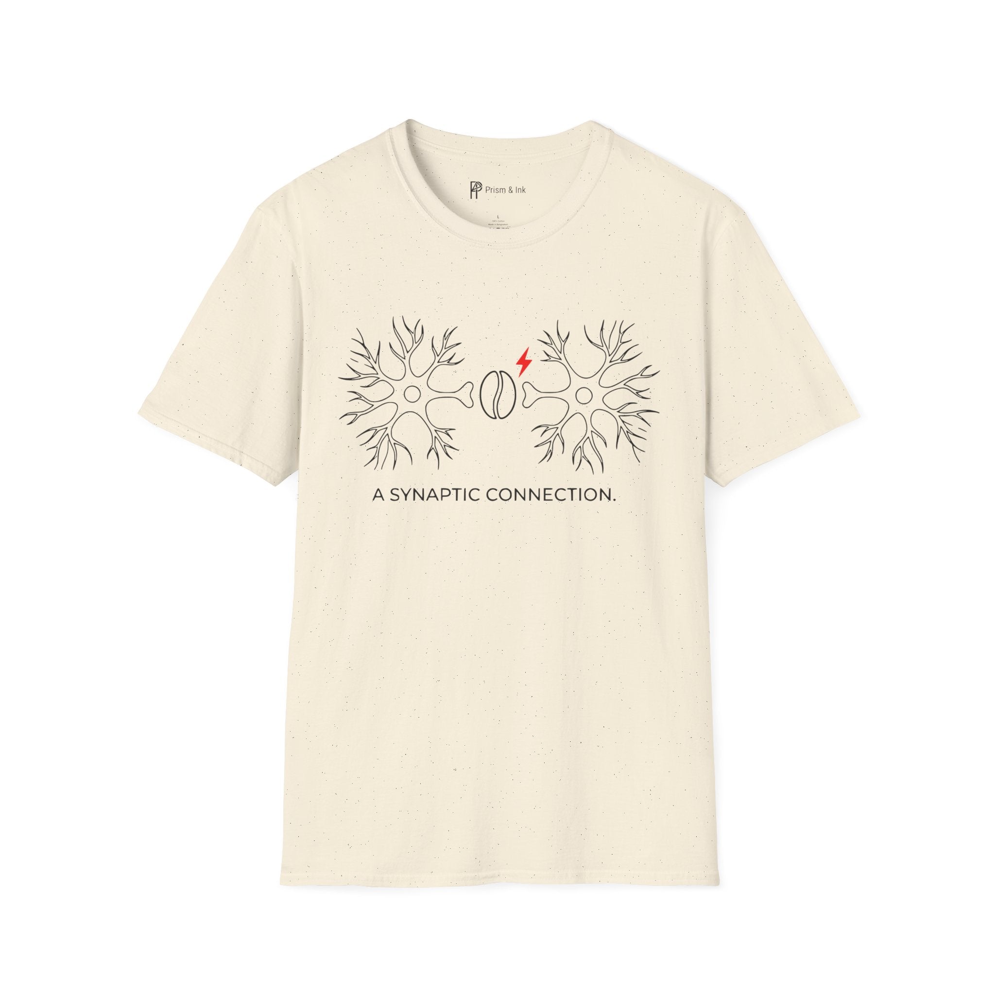 A Synaptic Connection T-Shirt — Neuroscience & Coffee Bean Brain Science Art