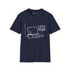Work Less Live More Laptop T-Shirt