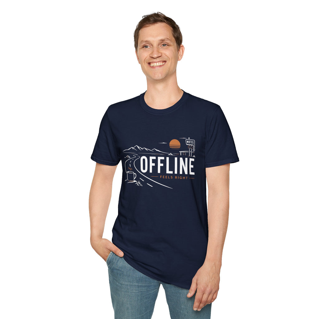 Offline Feels Right Roadtrip Coffee T-Shirt