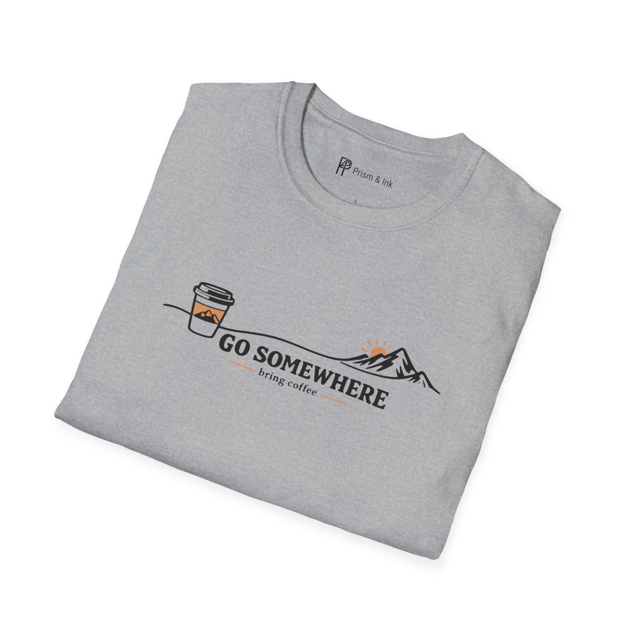 Go Somewhere Mountain Peak Expedition Coffee T-Shirt