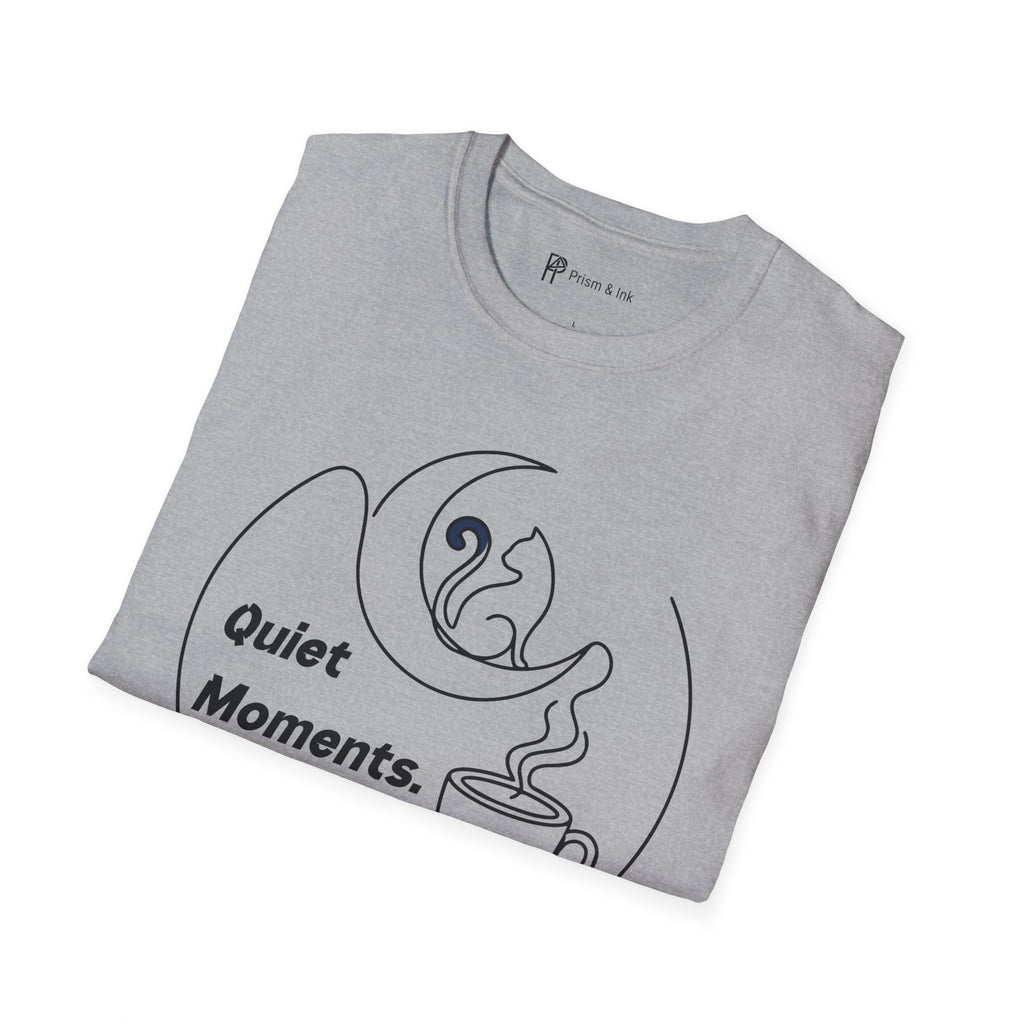 Quiet Moments Cat & Moon Coffee T-Shirt