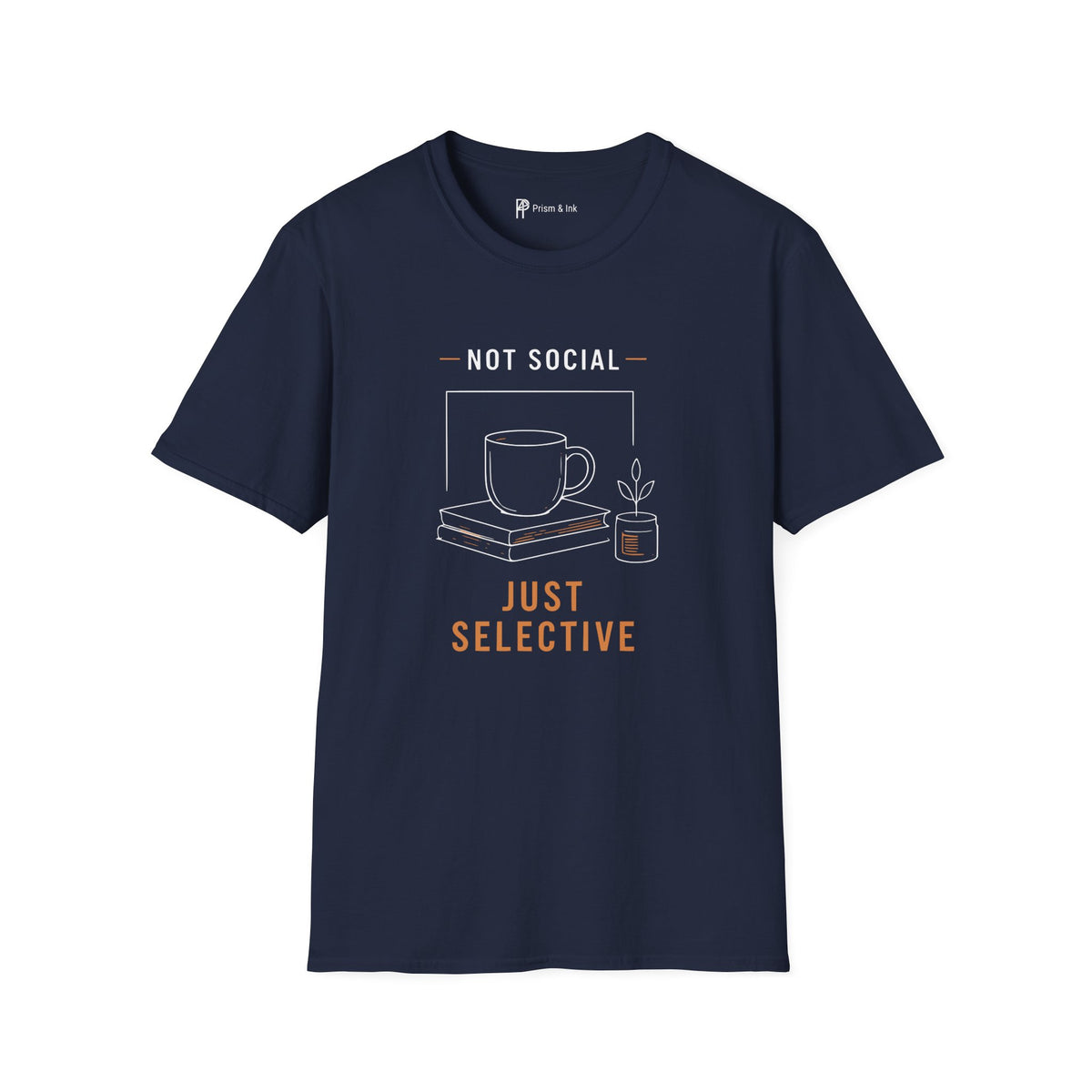 Not Social Just Selective Coffee Reading T-Shirt