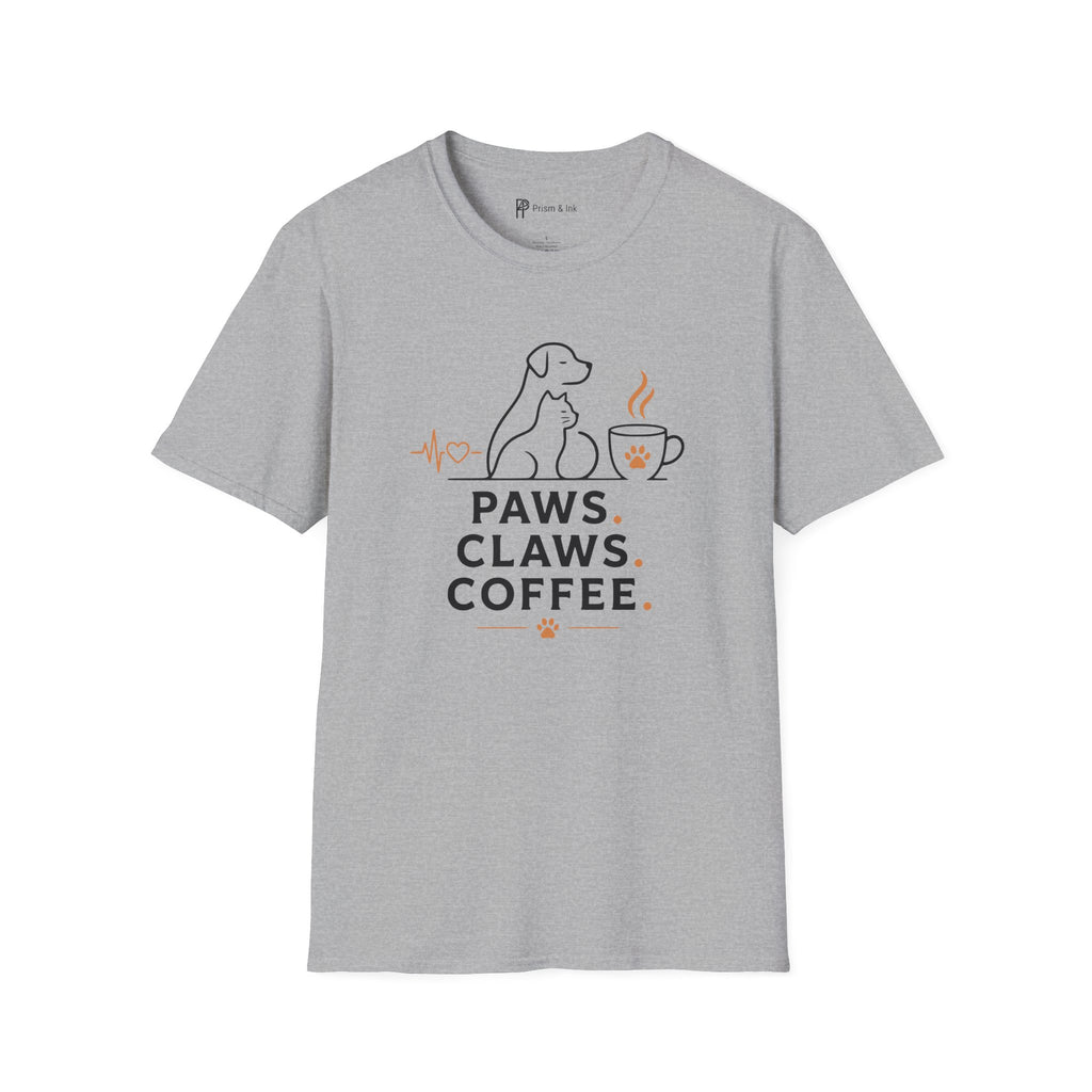 Paws Claws Coffee Pet Lover T-Shirt