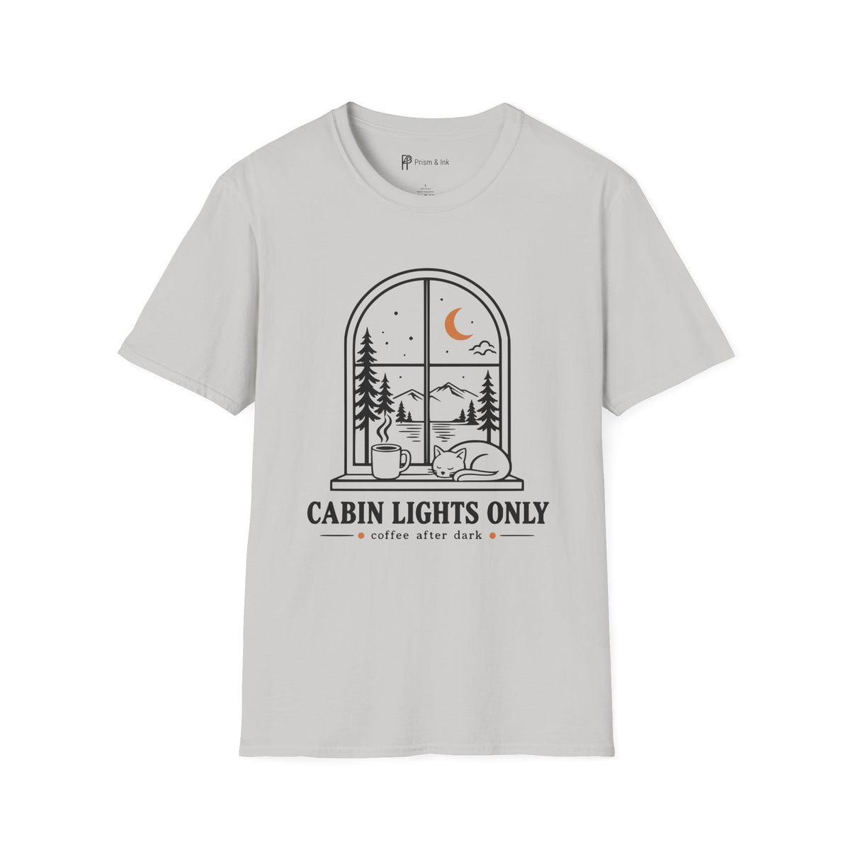 Cabin Lights Only Cat Coffee After Dark T-Shirt